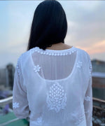 Load image into Gallery viewer, 3D Work Viscose Hand-Embroidered Lucknowi Viscose Kurta