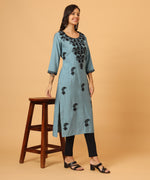 Load image into Gallery viewer, Exquisite Heavily Embroidered Red Chikankari Kurta