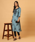 Load image into Gallery viewer, Exquisite Heavily Embroidered Red Chikankari Kurta