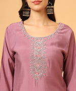 Load image into Gallery viewer, Russian Silk Kurta Set with Exquisite Hand Work