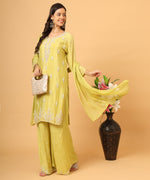 Load image into Gallery viewer, Heavy Hand Work Chinon Kurta Set