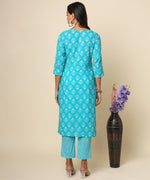 Load image into Gallery viewer, Jaipuri Cotton Signature Kurta with Zari Motifs