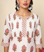Load image into Gallery viewer, Jaipuri Cotton Kurta with Hand-Blocked Motifs
