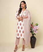 Load image into Gallery viewer, Jaipuri Cotton Kurta with Hand-Blocked Motifs