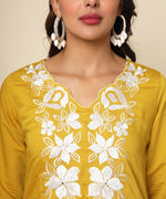Load image into Gallery viewer, Russian Silk Kurta with Exquisite Silver Embroidery