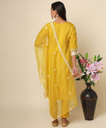 Load image into Gallery viewer, Russian Silk Kurta with Exquisite Silver Embroidery