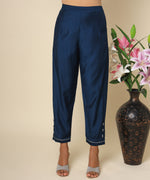 Load image into Gallery viewer, Russian Silk Kurta with Gold Embroidery & Beadwork