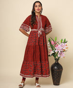 Load image into Gallery viewer, Jaipuri Cotton Floral Print Long Dress
