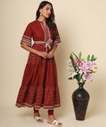 Load image into Gallery viewer, Jaipuri Cotton Floral Print Long Dress