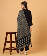 Load image into Gallery viewer, Black Modal Kurta Set with Luminescent Embroidery
