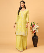 Load image into Gallery viewer, Heavy Hand Work Chinon Kurta Set
