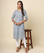 Load image into Gallery viewer, Handcrafted Jaipuri Cotton Kurta with Vibrant Print
