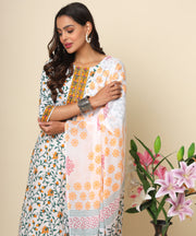 Jaipuri Cotton Kurta with Vibrant Prints