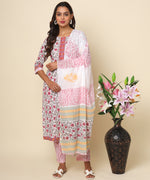 Load image into Gallery viewer, Jaipuri Cotton Kurta with Vibrant Print
