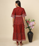 Load image into Gallery viewer, Jaipuri Cotton Floral Print Long Dress
