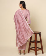 Load image into Gallery viewer, Russian Silk Kurta with Delicate Silver Threadwork
