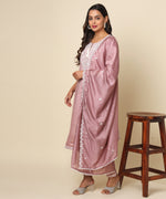 Load image into Gallery viewer, Russian Silk Kurta with Delicate Silver Threadwork
